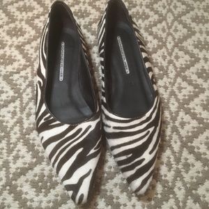 Donald J Pliner calf hair flats